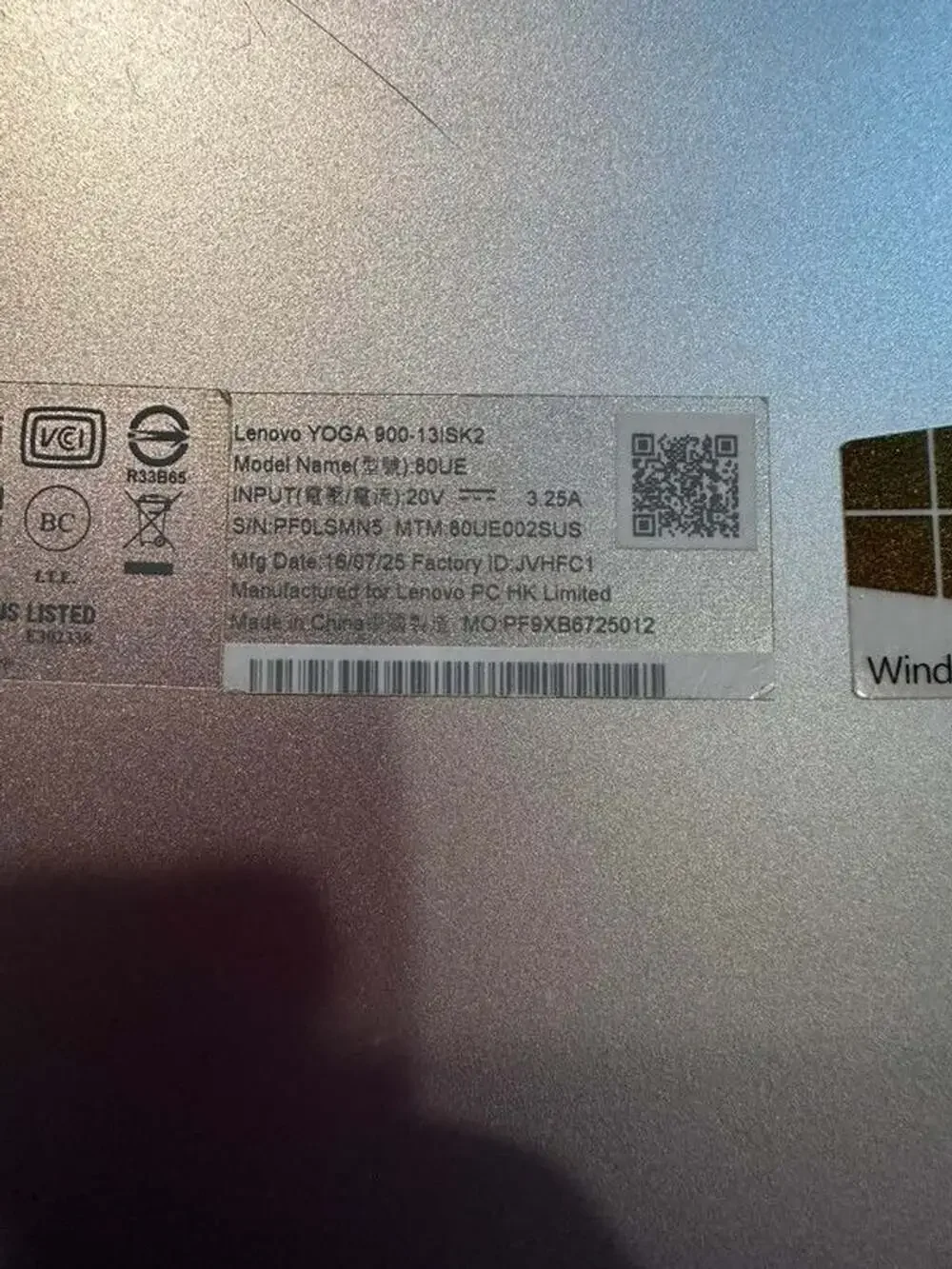 Lenovo Yoga 900-13ISK2 Laptop 80UE Touchscreen Teal - 13.5